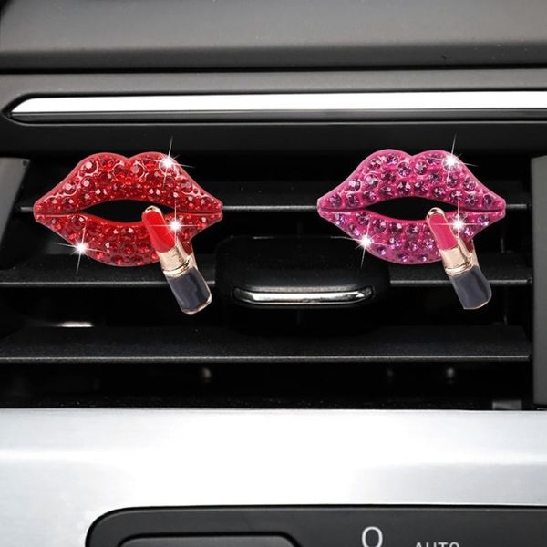 

car air freshener 2pcs fragrance diffuser part ornaments flavoring scent pink accessories for girls
