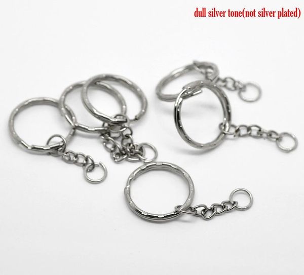 

keychains key chain keyring split ring car keyrings round rings silver color for diy jewelry making accessories wholesale