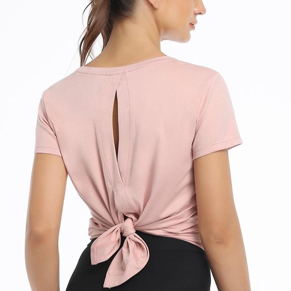 

yoga outfit sports crop women shirts fitness wear gym clothing women's shirt running workout sport t-shirts