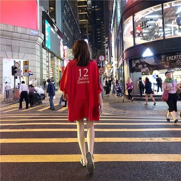 

2021 new women's medium long short sleeve t-shirt, polyester office clothes, european and american style, loose, fashionable, cool stre, White