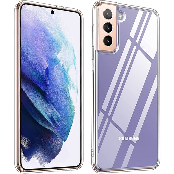 Hybride klare Handyhüllen für Samsung Galaxy S21 S20 Note 20 Ultra S10 Note 10 Plus 9 8 Soft Case PC Hard Back Cover Stoßfest