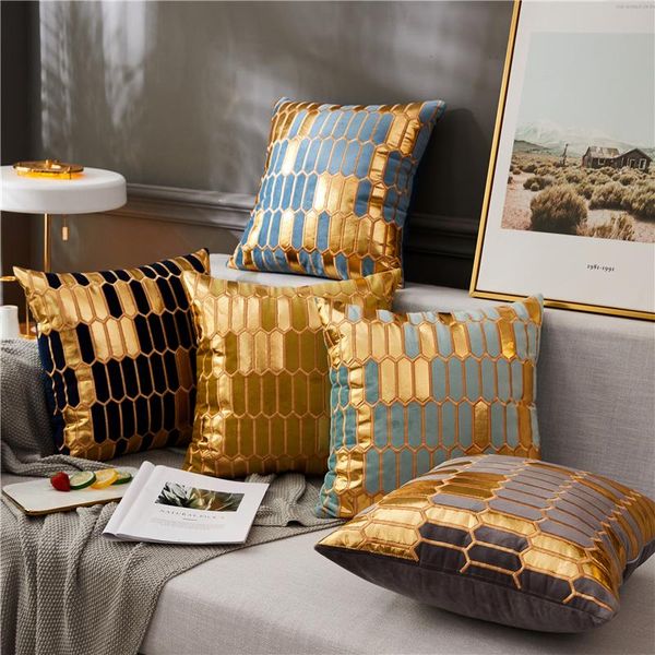 

cushion/decorative pillow velvet black gold applique process cushion covers decorative cases throw pillowcases 45 x for sofa bedroom #/
