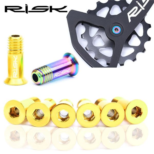 

bike derailleurs 2pcs m5 titanium screws rear derailleur jockey wheel pulley guide fixed bolts mtb road accessories parts