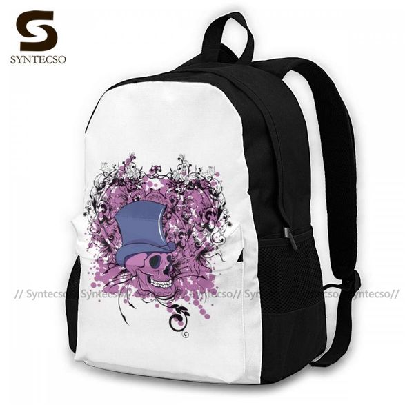 

backpack death metal backpacks breathable aesthetic polyester festival woman bags