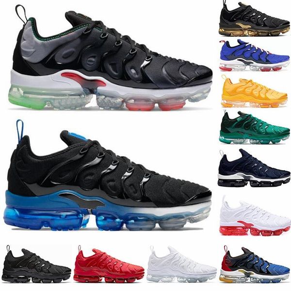 

2021 tn plus bumblebee men women running shoes geometric active fuchsia black white lemon lime usa game royal wolf grey trainers sports snea