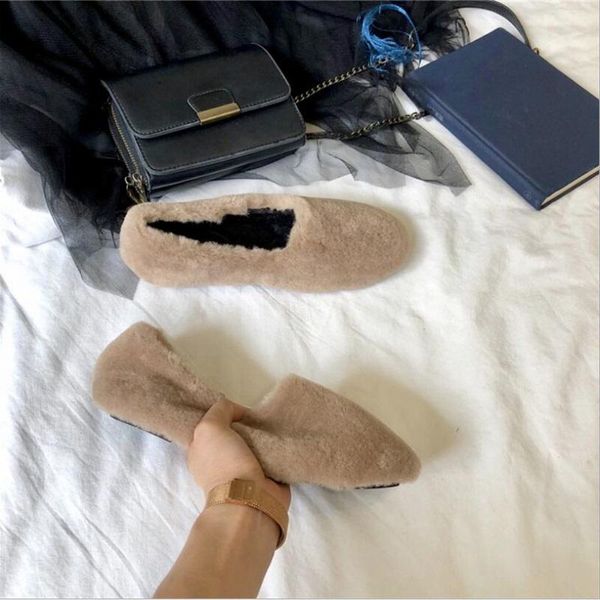 

slippers warm home women winter indoor shoes casual plush ladies flat footwear soft bottom female cotton, Black