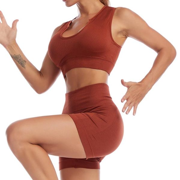 

yoga outfit set gym workout clothes for women seamless leggings sports bra suit female clothing high waist shorts women's tracksuit