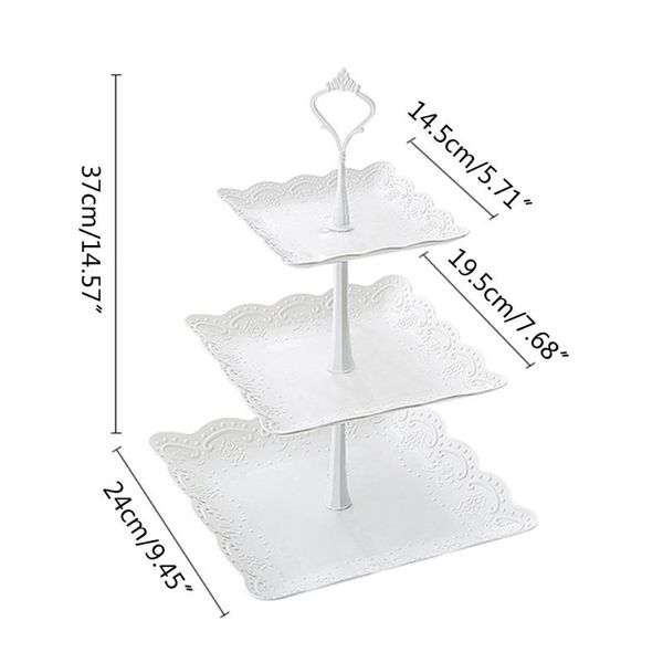 

other bakeware w3ja cupcake stand three layers square round shape optional macaroon tower practical and cake display