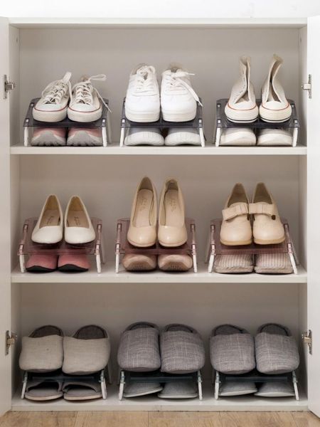 

clothing & wardrobe storage folding shoe rack plastic shoes organizer home bedroom dormitory racks shelf stand