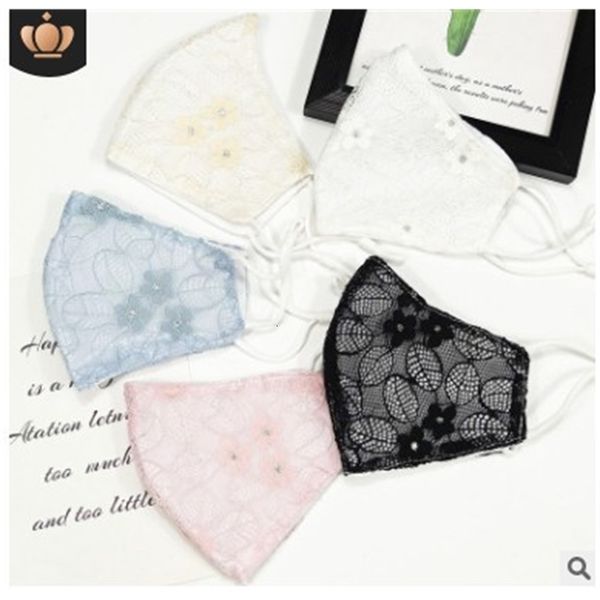 

lace double layer breathable anti haze three-dimensional dust adjustable mask