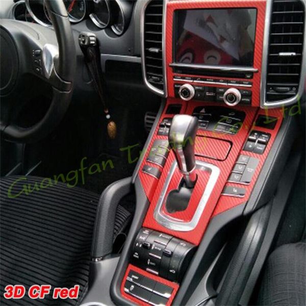 

interior central control panel door handle 3d 5d carbon fiber stickers decals car-styling cover parts products accessories for porsche cayen