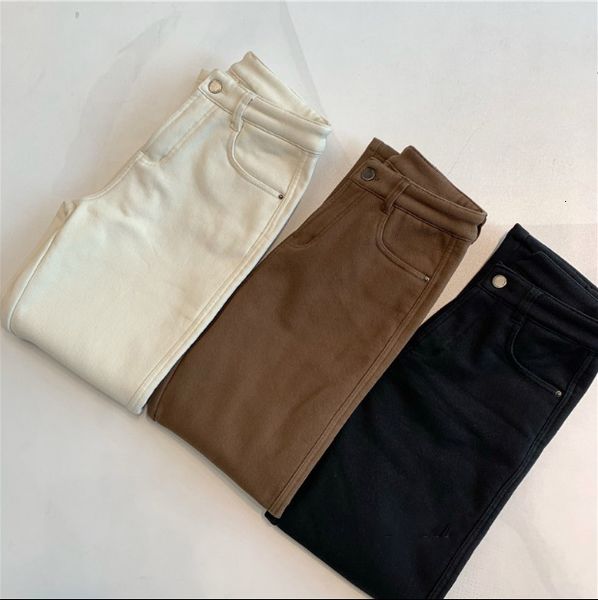 

2021 pants winter new warmth and fleece slim jeans for women 8039, Blue