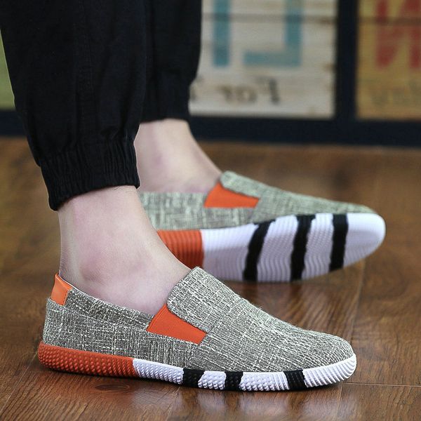 

fashion canvas shoes men loafers low breathable flat heel mens casual shoes male brand shoes yuj89, Black;white