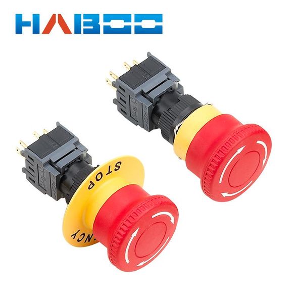 

smart home control 16mm red mushroom head emergency sbutton switch