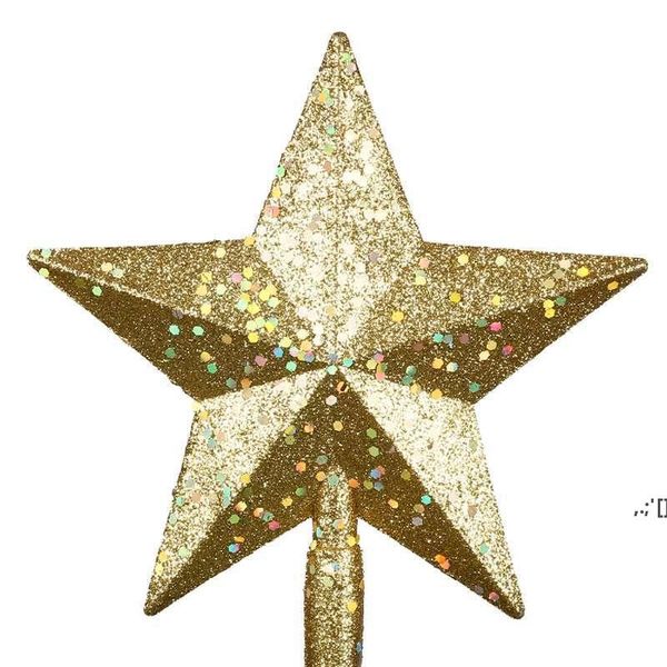 Enfeites de Natal Árvore de Natal Topper Estrela Tridimensional Cinco-Pointed Estrelas Usadas para Festa de Natal Interior e Outdoor LLD12516