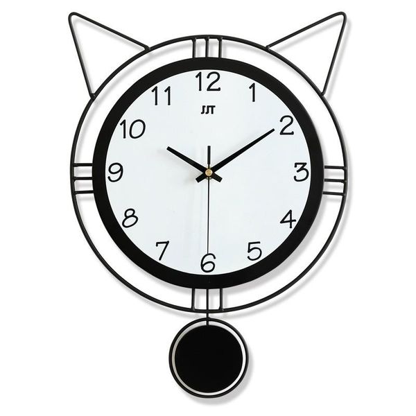

jeyl 40x29cm nordic wind wall clock creative wall clock home fashion cartoon cat ear for living room kitchen decor