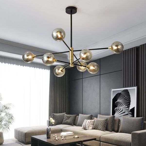 

2021 new lighting led lustre living room creative glass modern indoor house branch suspension light pendant nordic qqnv