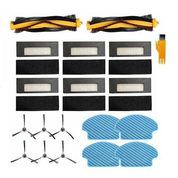 

sweeper parts for ecovacs deebot de55 robotic vacuum cleaner main brush + side brushes + hepa filter mop cloth