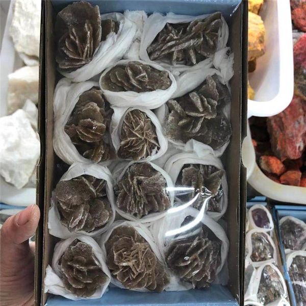 

decorative objects & figurines pure natural moroccan desert rose stone crystal rough mineral ore specimen ornamental collection