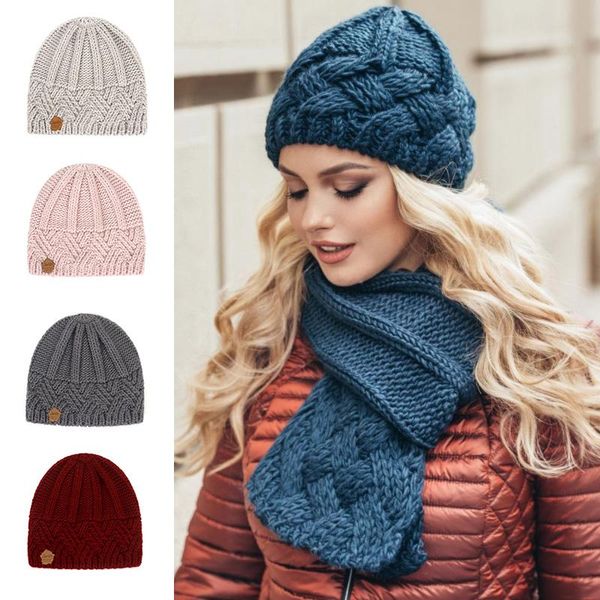 

beanie/skull caps fashion women men elastic knitting hat solid color striped knitted autumn winter warm thicken beanie accessories, Blue;gray