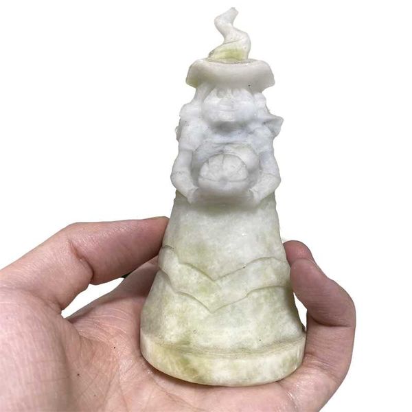 

decorative objects & figurines wholesale 12cm sun stone witch carving figures from natural stones talismanic amulet folk crafts witchcraft m