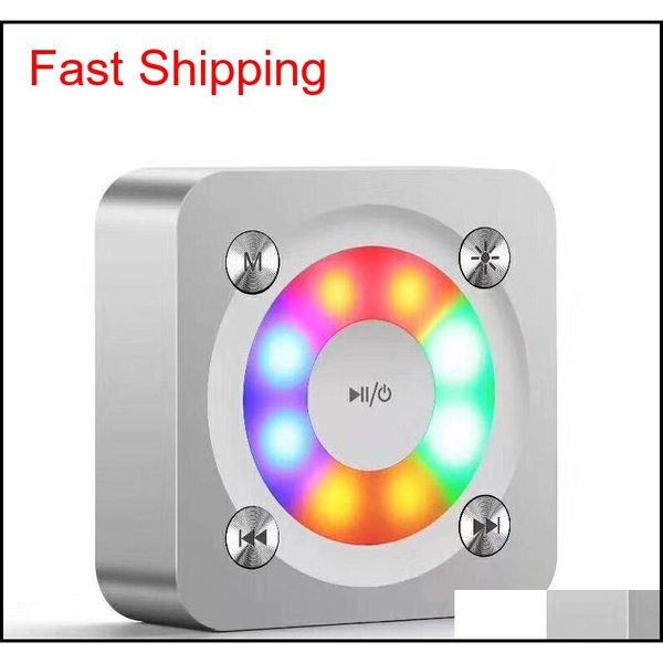 

2019 colorful portable wireless bluetooth square speaker support fm led shinning tf card music playing volume control 6ycjo 2a5yh