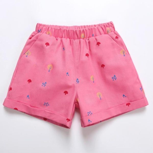 

shorts 2021 casual cotton kids girls summer baby toddler teenage print short pants clothes children trousers jw2087, Black