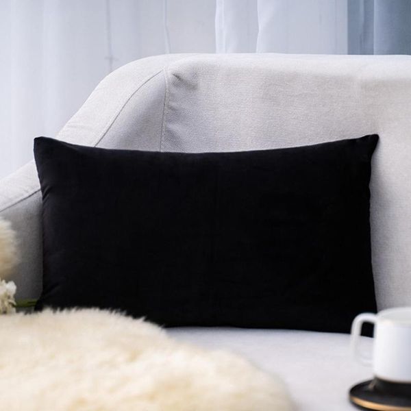 

cushion/decorative pillow 2pc 30x50cm super soft rectangular velvet pillowcase solid color lumbar sofa seat room cover decoration