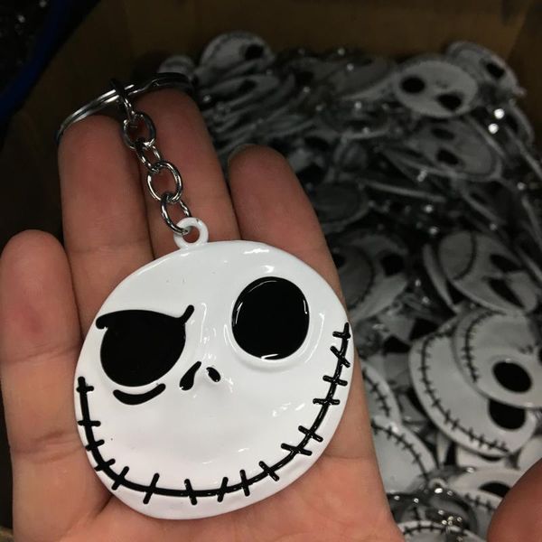 

pendant necklaces 8 styles the nightmare before 3d christmas jack skellington necklace noctilucent resin keyring funny face alloy keychains, Silver