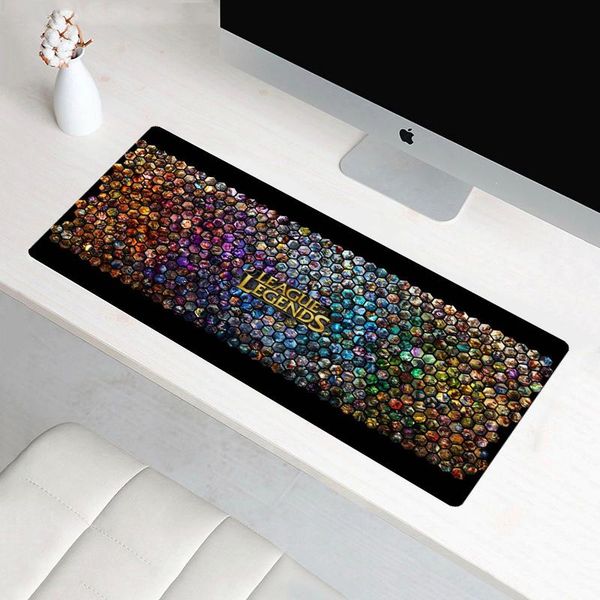 

mouse pads & wrist rests siancs league of legends pad locked edge gaming computer mousepad non-skid rubber large 70x30cm gamer notbook desk