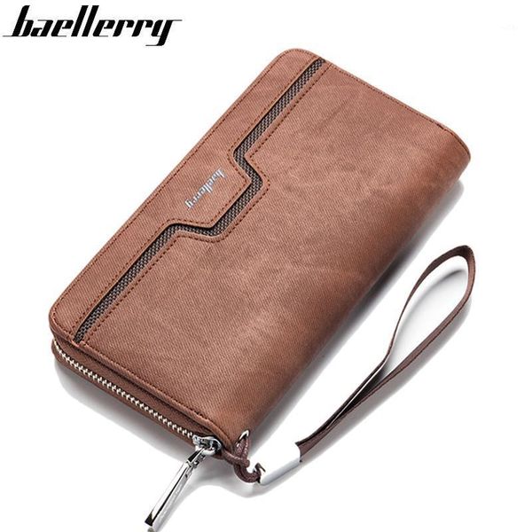 

wallets baellerry 2021 arrival men long wallet male money id card holder purse zipper multi-function coin bags a9611, Red;black