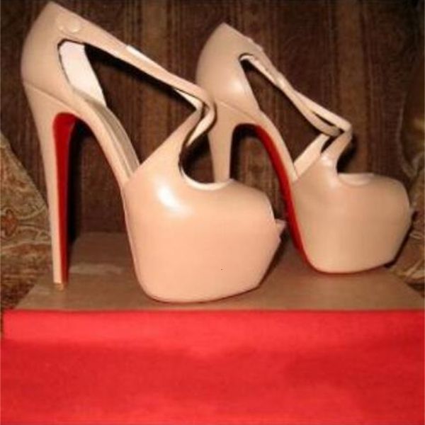 

dress shoes classic luxury brand sandals high peep heels platform shoes 16cm thin only red designer 42 s98m, Black