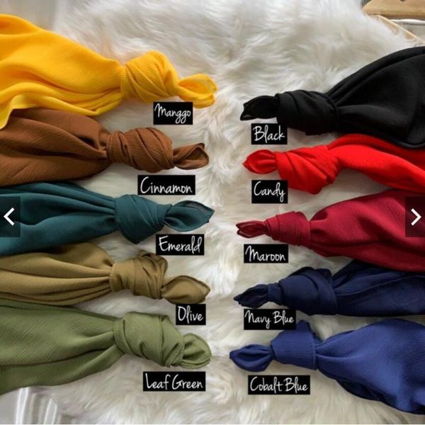 

ethnic clothing trendy women solider color hijabs shawls scarf crinkled heavy chiffon, Red