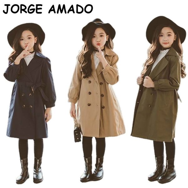 Familie passende Outfits Mutter Tochter Mantel koreanischen Stil Staub Mode Eltern-Kind-Kleidung E18079 210610