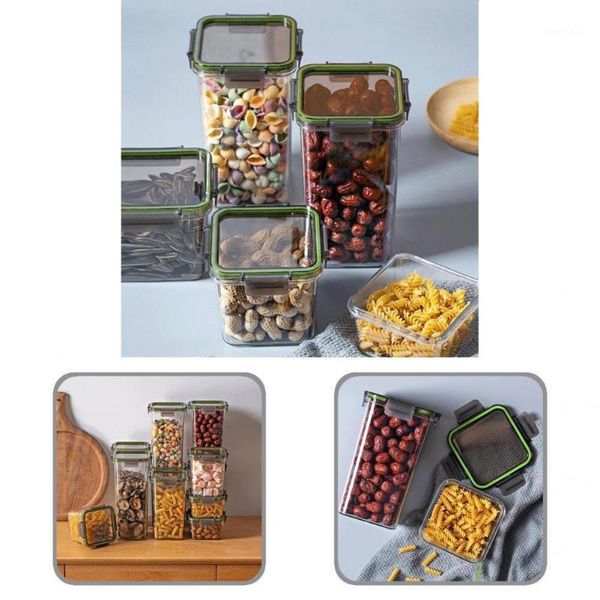 

storage bottles & jars multifunctional useful dried fruit grain box stackable food sealed tank with buckle for home