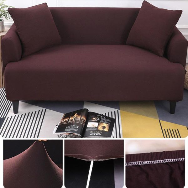 

chair covers 1/2/3/4 seater sofa cover spandex modern elastic polyester solid couch slipcover furniture protector living room 6 colors