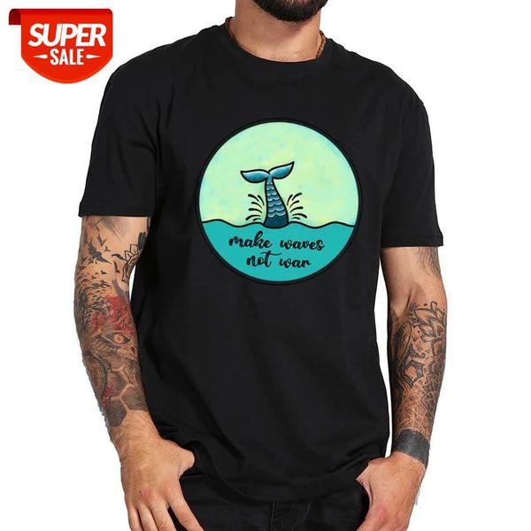 

vsco make waves not war t shirt dolphin tshirt 100% cotton soft premium camiseta #tn3u, White;black