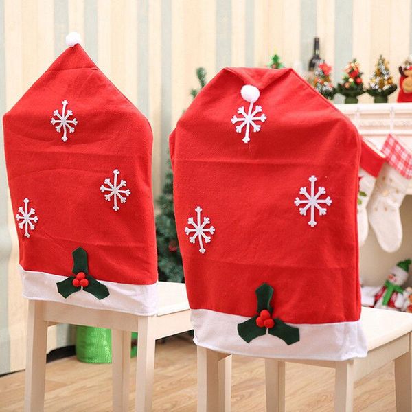 

chair covers santa red hat christmas xmas party cover dinner table decor kit