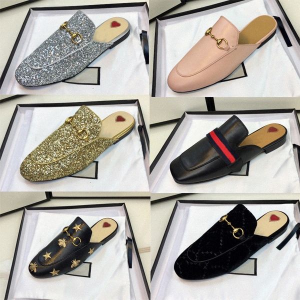 

classic men slippers baotou women soft cowhide outdoor beach flat lazy slippers 100% leather lady velvet letter cartoon slippers size 29bp#, Black