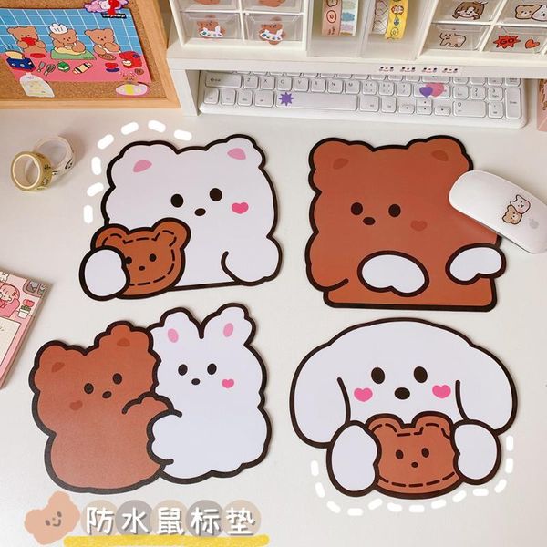 

mouse pads & wrist rests kawaii cute bear pad desk big mat cup cartoon waterproof office home decor for girls boys mousepad