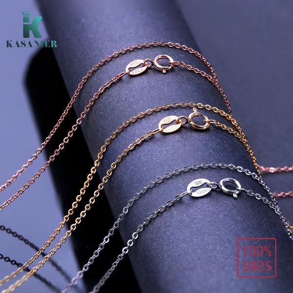 

kasanier s925 sterling silver thin fine chain "o" necklace for fashion women's chain bohimia style factory price