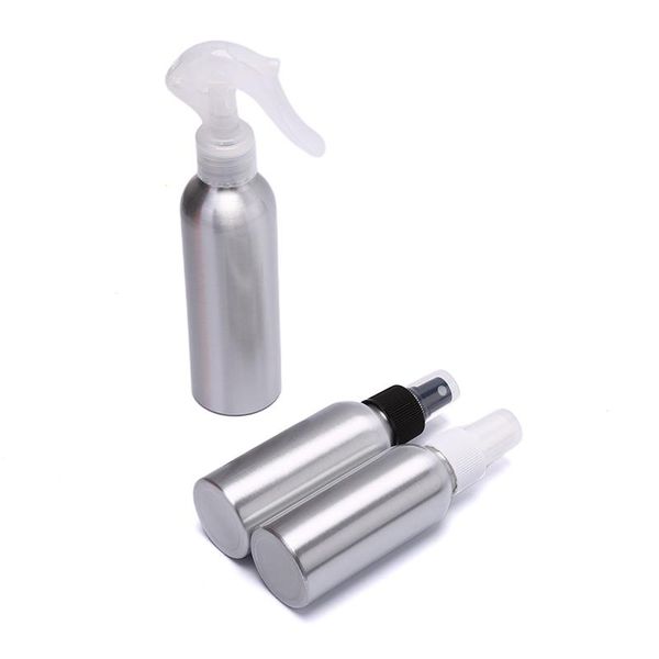 

storage bottles & jars 1pcs 100ml aluminium spray atomizer bottle refillable empty white pump for cosmetic parfume