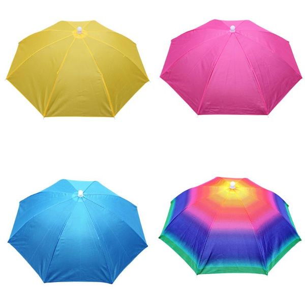 Chapéus ao ar livre chapéu de chuva portátil chapéu de sol dobrável tampa de acampamento à prova d'água Anti-Rain Anti-Uv Beach Cabeça