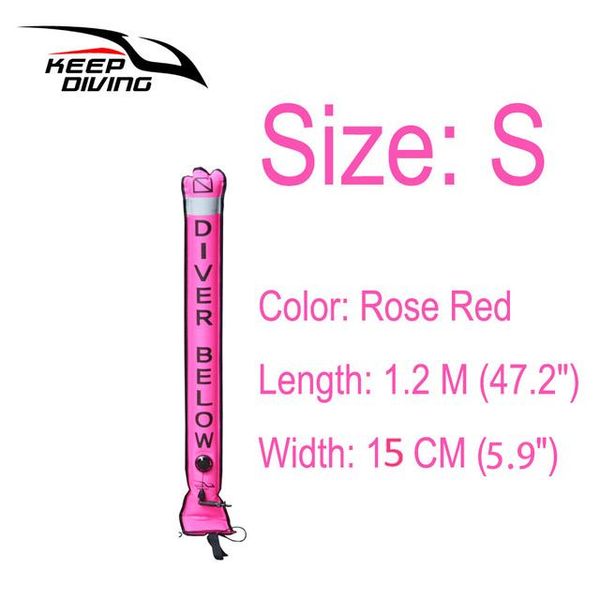 

swim wear 1.2m/1.5m/1.8m professional scuba diving inflatable safety sausage signal tube surface buoy (smb) diver below