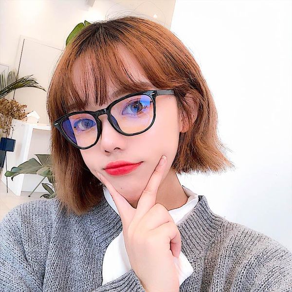 

fashion sunglasses frames vintage square mens eyeglasses prescription women glasses optical myopia clear frame eye for men, Black