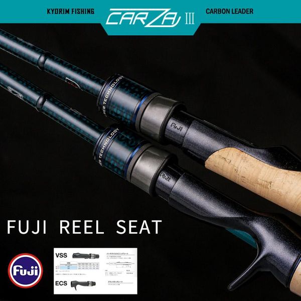

kyorim carza3 lure rod 2 sections japan torayca carbon fuji k guide alconite ring reel seat fishing rod fast action 1.91m/1.98m
