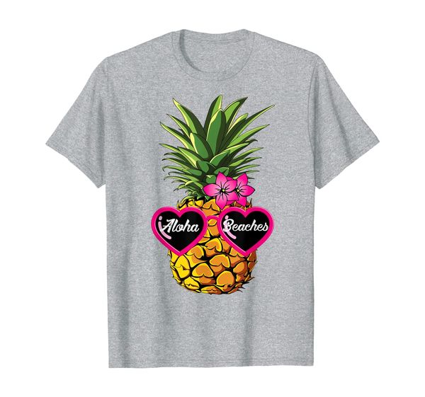 

pineapple sunglasses funny aloha beaches hawaiian hawaii t-shirt, White;black
