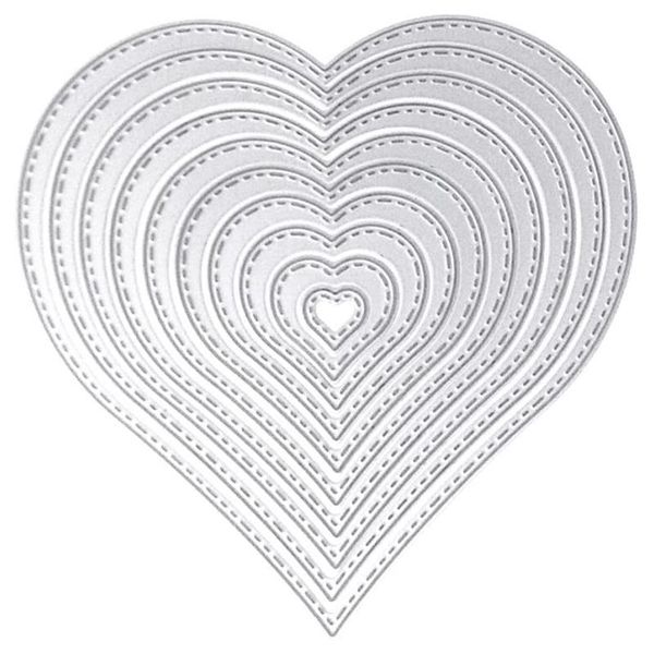 

painting supplies 10pcs set metal heart dies stencils cutting diy scrapbooking embossing decor craft template mould