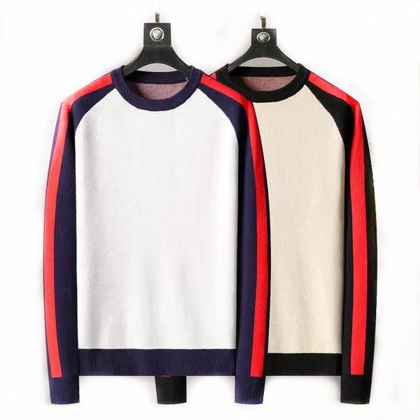 

men's hoodies & sweatshirts blue graffiti embroidery tassel sweaters women men 1 fleece knitted crewneck casual tight business sweater, Black