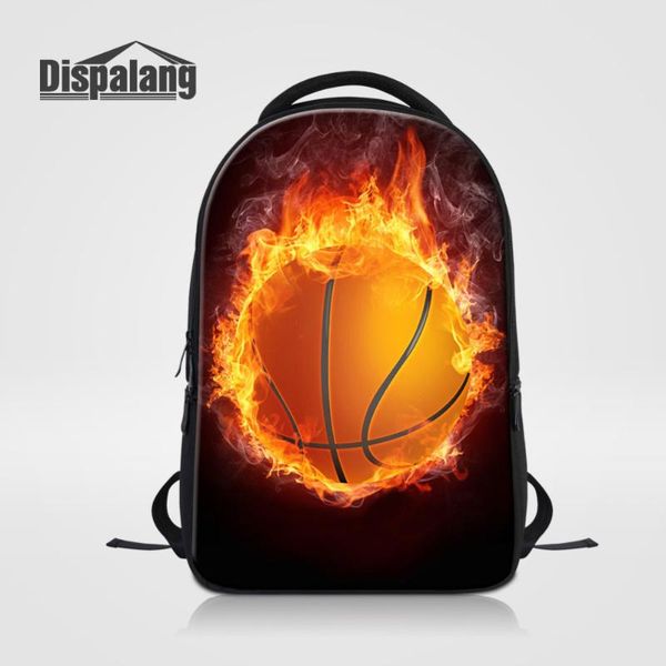 

backpack dispalang men women lapmochila fire ball printing school bags boys travel male large capacity computer bag